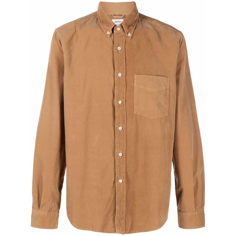 Aspesi Baby Cord Shirt Tobacco Aspesi Baby Cord Shirt Tobacco