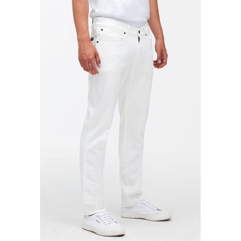 7 For All Mankind Slimmy Tapered Luxe Performance White White