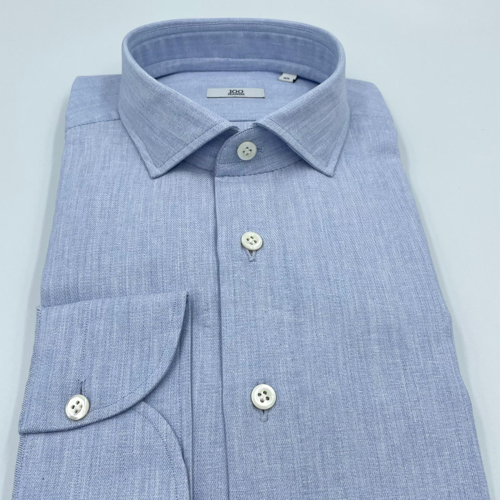 Afbeelding van 100 Hands Light Blue Cotton Shirt