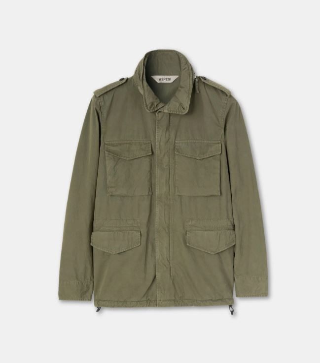 Aspesi Minifield Olive Cotton Field Jacket