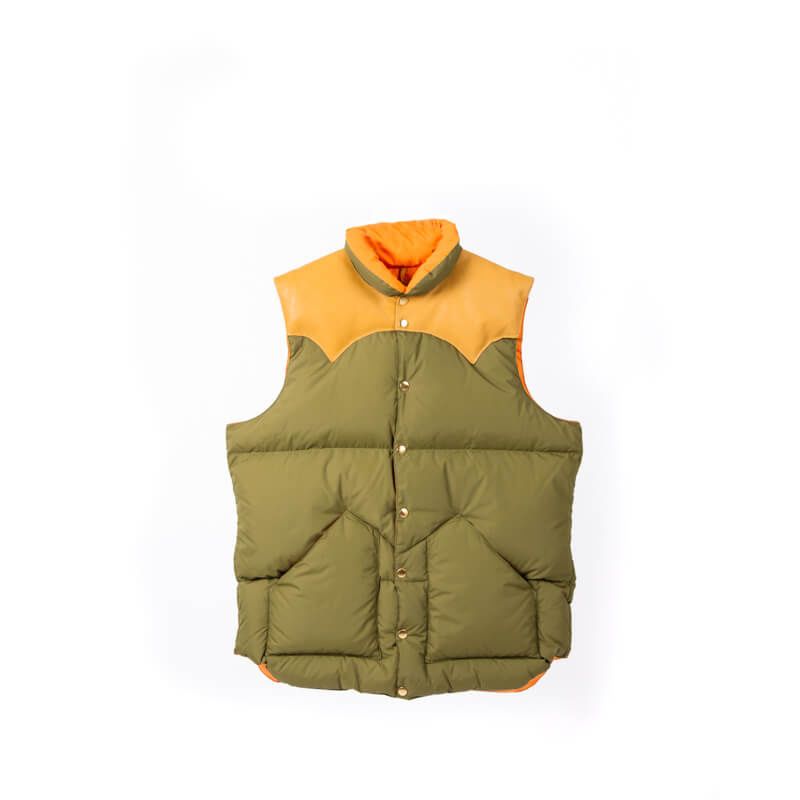 Rockey Mountain Featherbed Mens Down Vest Olive Branch