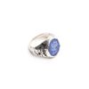 Afbeelding van Damico Zegel Ring Blauw Zilver